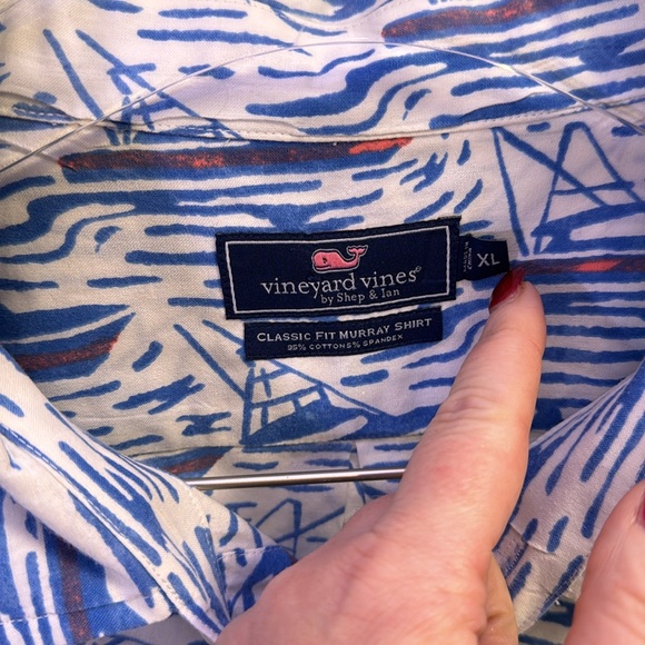 Vineyard Vines Men 100% Cotton Short Sleeve Murray Shirt Size XL - Picture 2 of 4